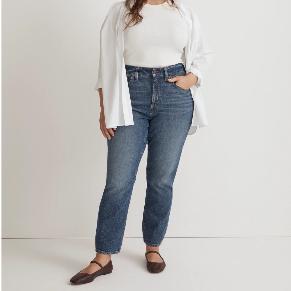 Madewell The Plus Curvy Perfect Vintage Jean Decatur Wash Blue Denim Womens 20W